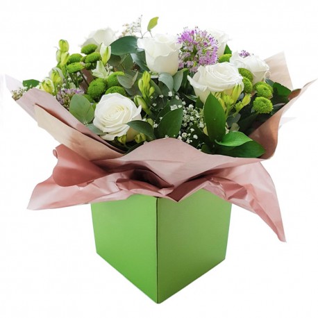 Flower's Dreams Hand Tied Bouquet in a Presentation Gift Box